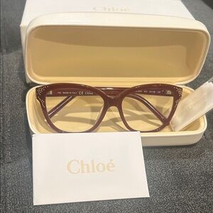 Women's Burgundy Cat-Eye Eyeglasses